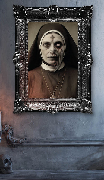 Terrifying Nun Holographic Horror Picture
