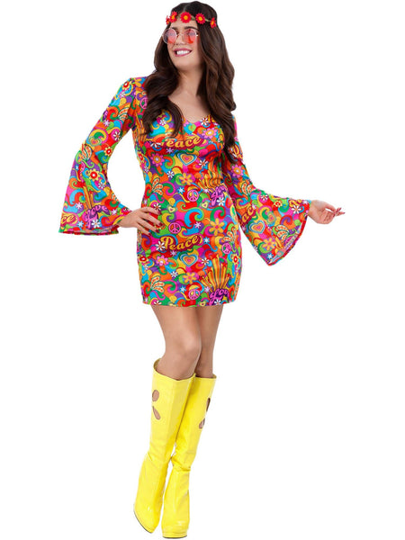 60s Rainbow Peace Costume
