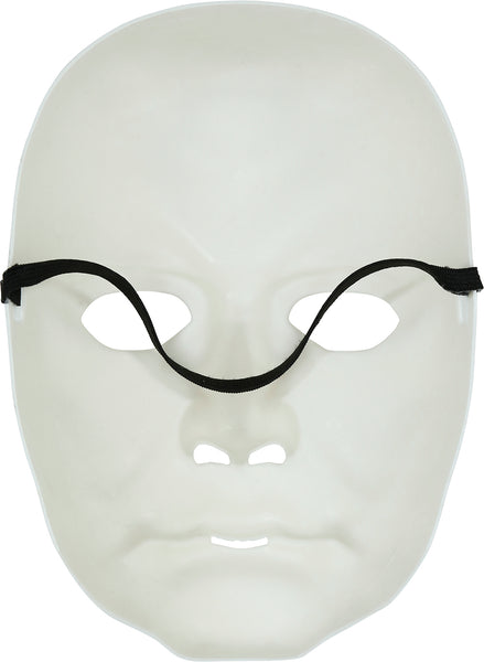 Man's White Face Mask