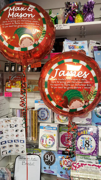 Personalised Special Delivery Elf Arrival Foil Balloon
