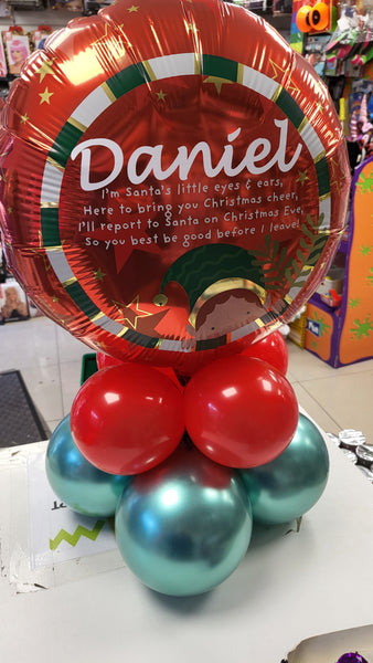 18 Inch Personalised Elf Arrival Foil Balloon Displays