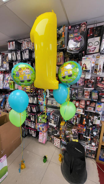 40 Inch Fluorescent Yellow Number 1 Foil Balloon
