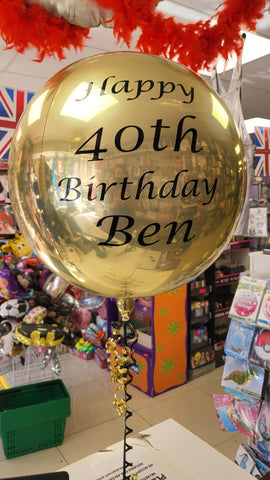 Personalised Orb Balloon - Different Colours Available