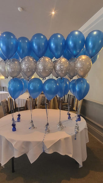 Metallic Blue Latex Balloons