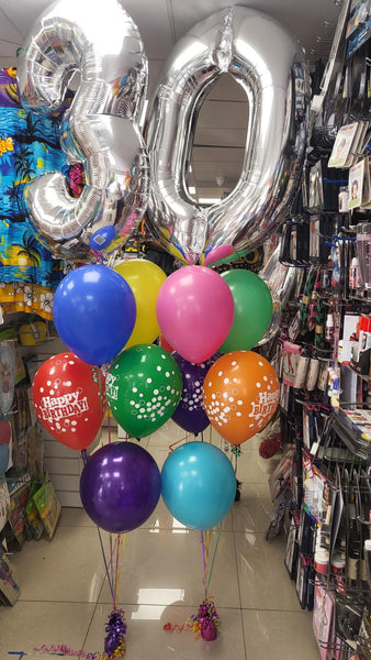 34 Inch Silver Number 3 Foil Balloon