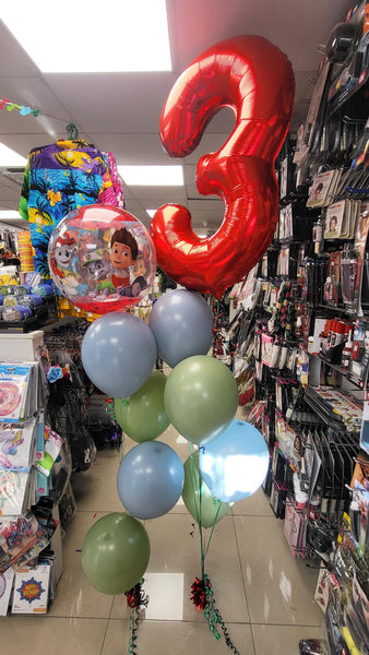 34 Inch Red Number 3 Foil Balloon
