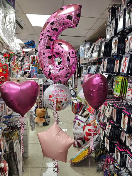 26 Inch Minnie Mouse Number 6 Foil Balloon