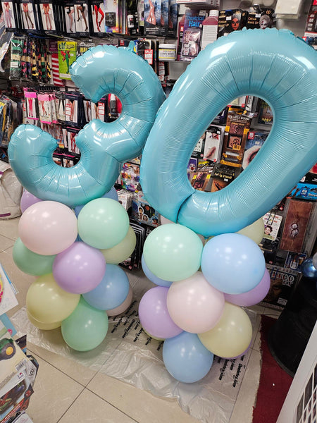 26 Inch Pastel Blue Number 3 Foil Balloon