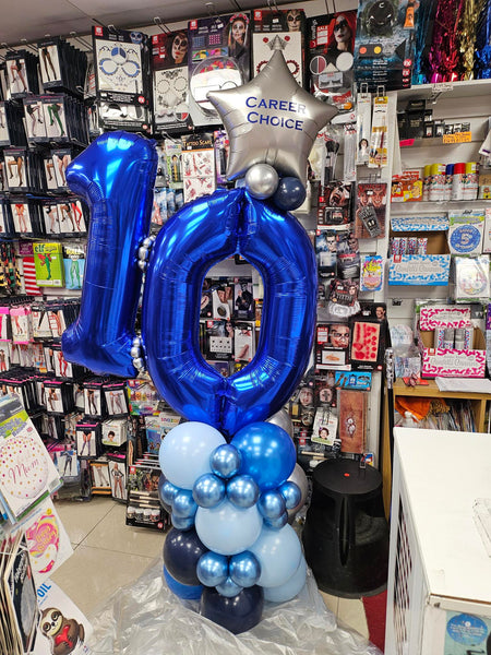 Personalised Double Number Balloon Column