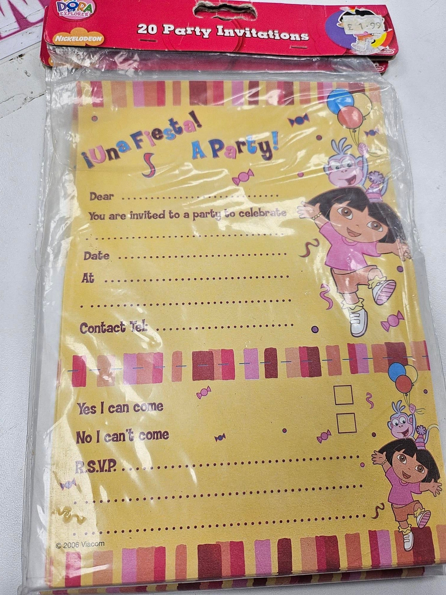 Dora the Explorer Birthday Party Invitations (20pk) Midlands Fancy