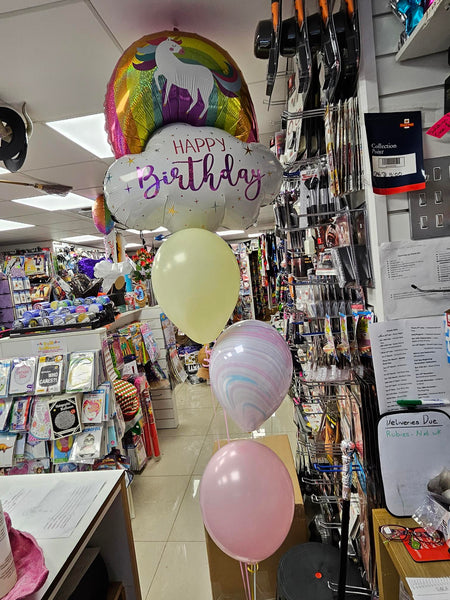 35 Inch Birthday Rainbow Unicorn Foil Balloon