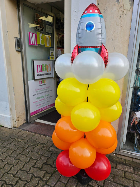21 Inch Rocket Ship Air-filled Foil Balloon