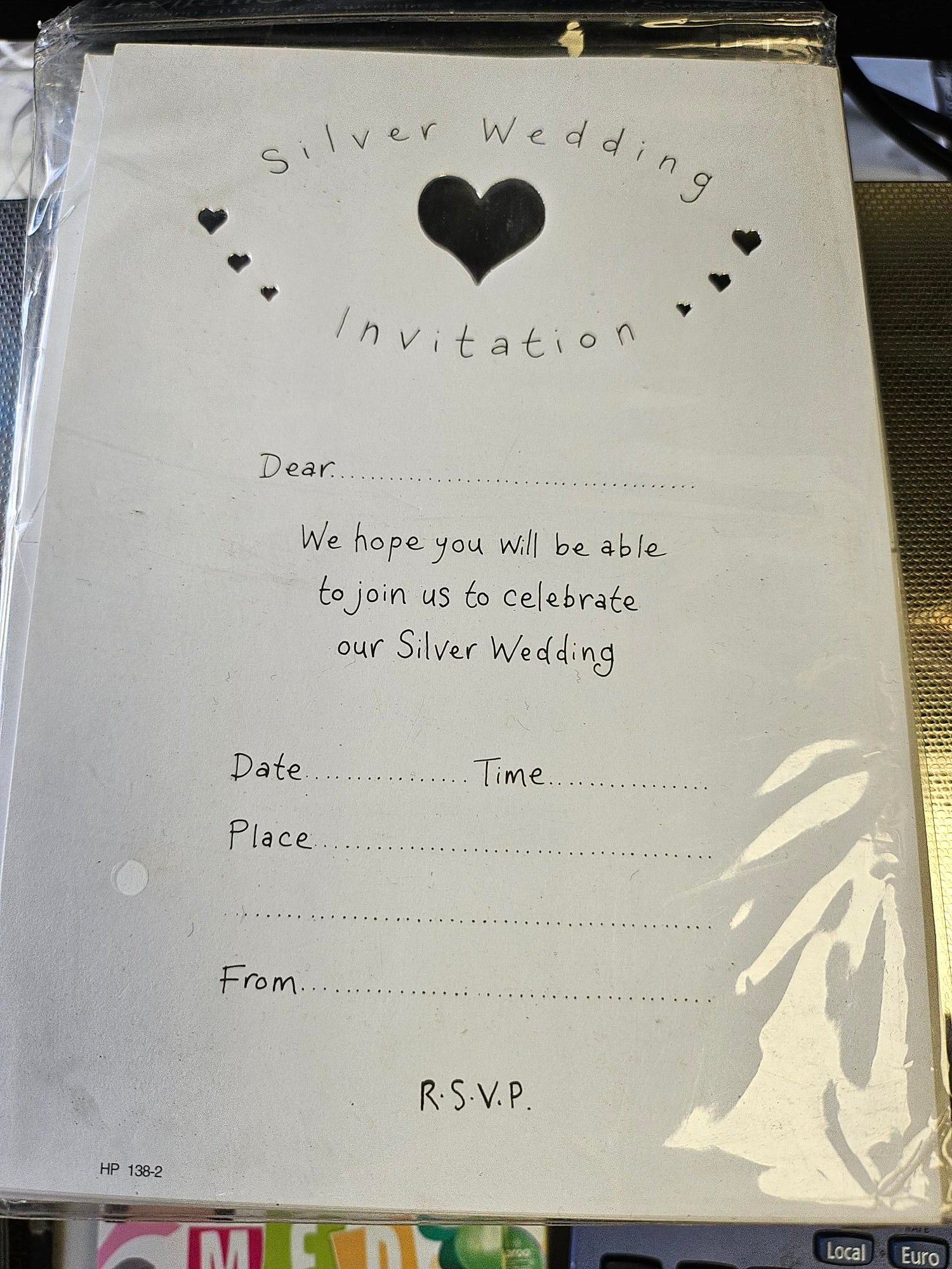 25th Wedding Anniversary Invitations (20pk)