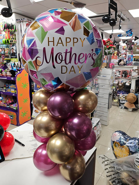 18 inch Mother's Day Colourful Gems Foil Balloon