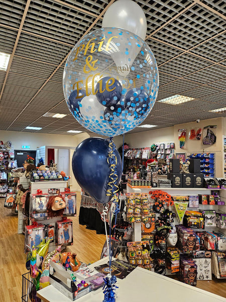 Personalised 24 Inch Deco Bubble Balloon Display