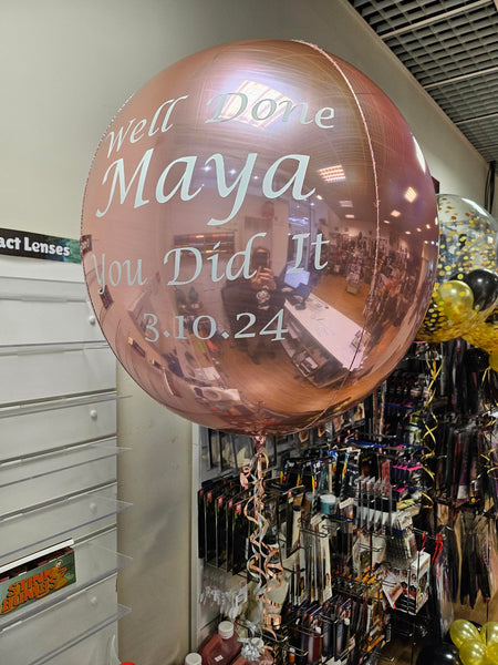 21 Inch Rose Gold Jumbo Orbz Balloon