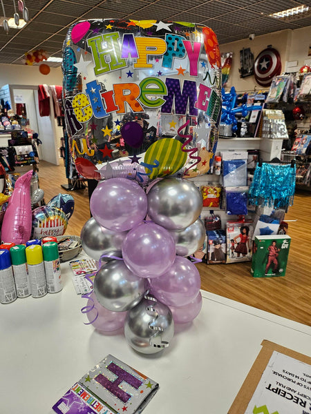 18 inch Happy Retirement Square Foil Balloon