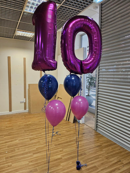 40 Inch Purple Number 0 Foil Balloon