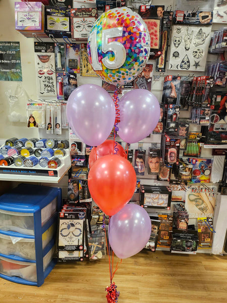 18 Inch Rainbow Confetti 15th Birthday Foil Balloon