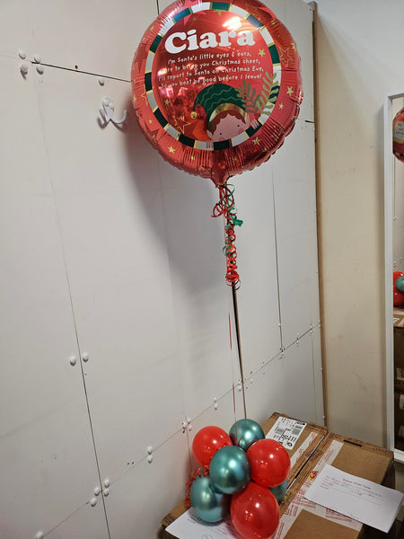 Personalised Elf Arrival Special Delivery Cluster Balloon Display