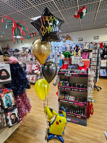 18 Inch Black Star Happy Birthday Eco Foil Balloon