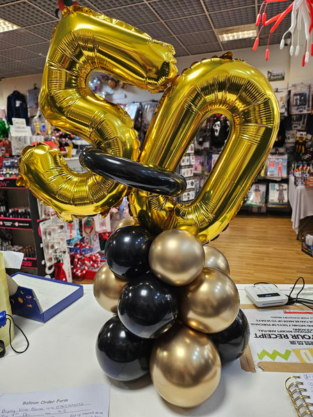 16 Inch Gold Number 5 Foil Balloon