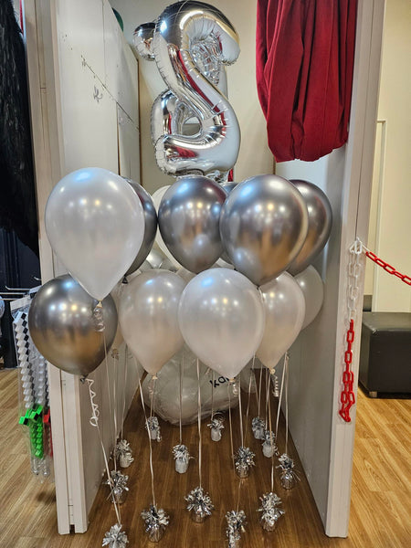 Reflex Silver Latex Balloons