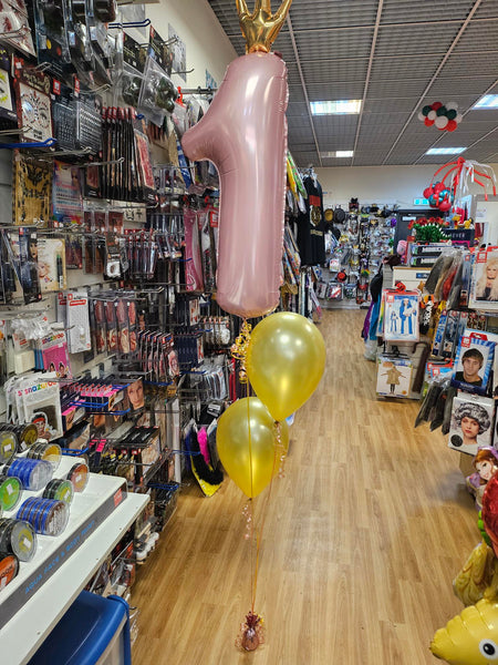 35 Inch Light Pink 1st Birthday Princess Foil Balloon