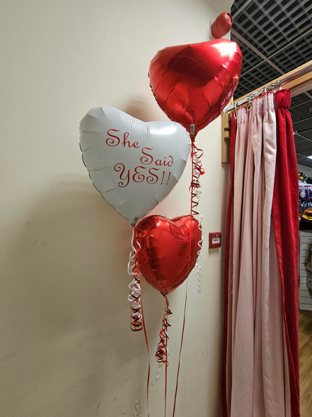 Foil Hearts and Stars Three Balloon Bouquet