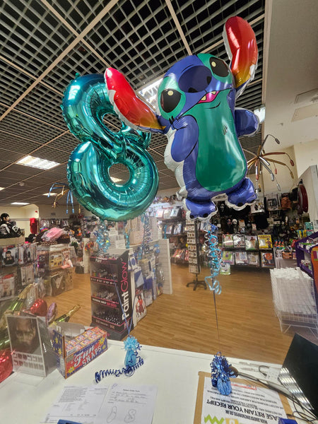 26 Inch Tiffany Blue Number 8 Foil Balloon