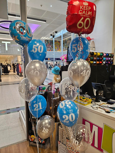 Age 20 Sparkle Robin's Egg Blue 11 Inch Latex Balloon