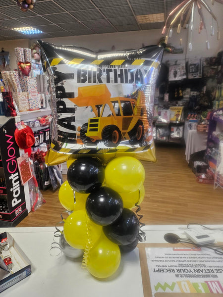 18 Inch Under Construction Happy Birthday Foil Balloon