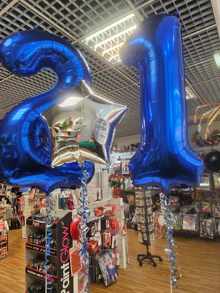 34 Inch Blue Number 1 Foil Balloon