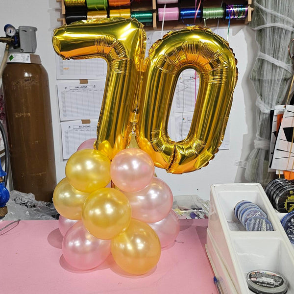16 inch Gold Number 0 Foil Balloon
