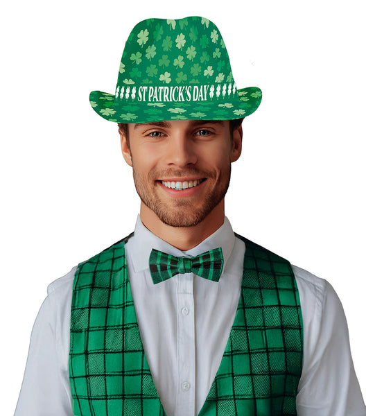 Paddy's Day Shamrock Trilby Hat