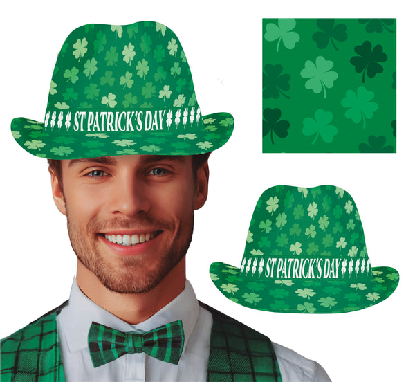 Paddy's Day Shamrock Trilby Hat