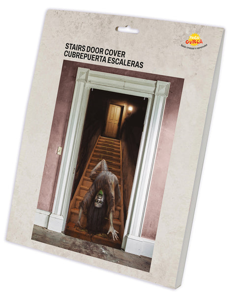 Zombie on the Stairs Halloween Door Poster