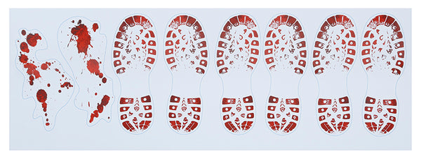Self Adhesive Bloody Shoeprints Halloween Decoration