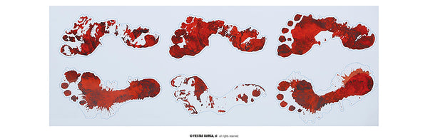 Self Adhesive Bloody Footprints Halloween Decoration