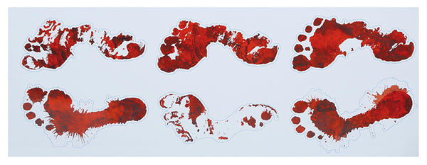 Self Adhesive Bloody Footprints Halloween Decoration