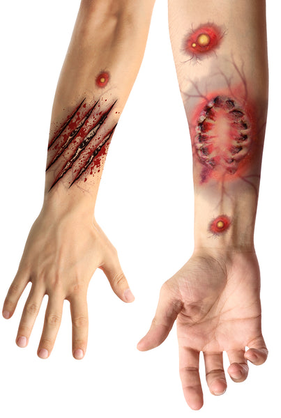 Bite & Claw Mark Temporary Tattoo Transfers