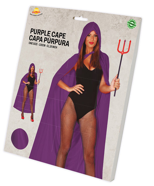 Adult Purple Hooded Cape