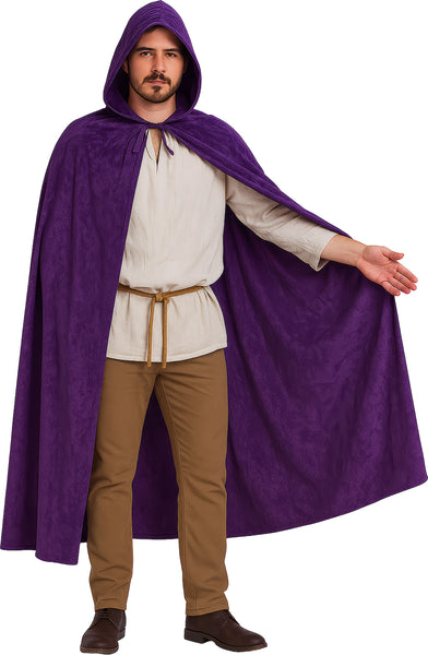Adult Purple Hooded Cape