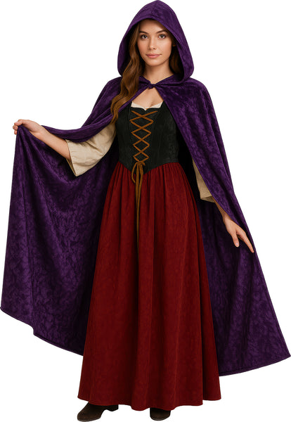 Adult Purple Hooded Cape