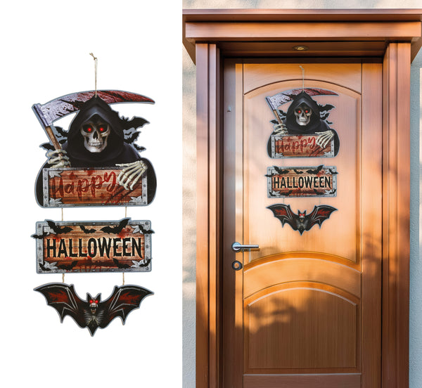 Death Halloween Hanging Sign