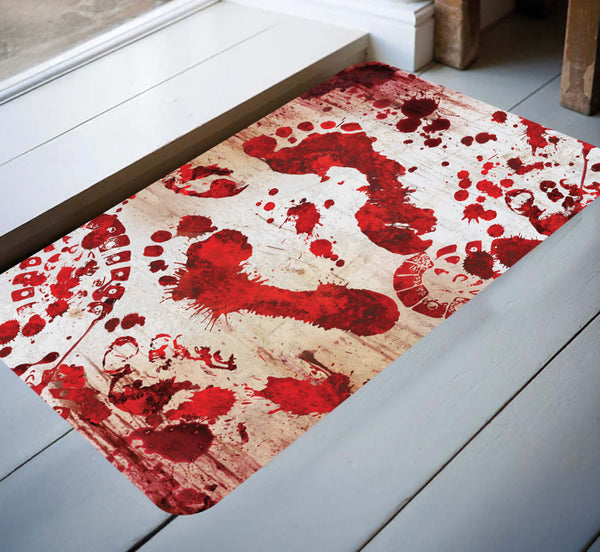 Bloody Footprints Door Mat