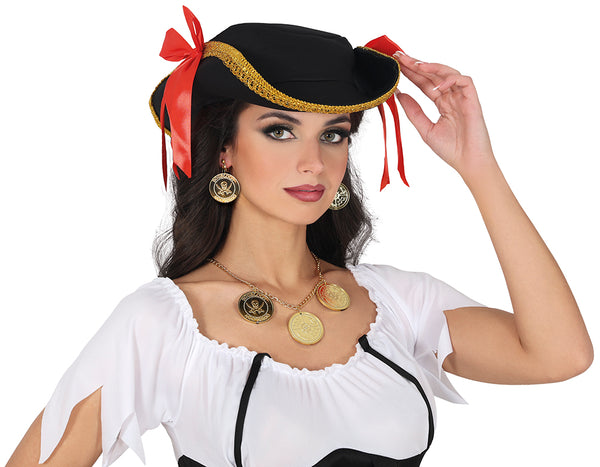Pirate Coin Necklace and Earring Set
