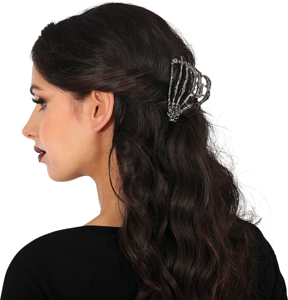 Skeleton Hand Metal Hair Clamp