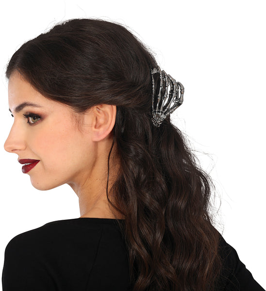 Skeleton Hand Metal Hair Clamp