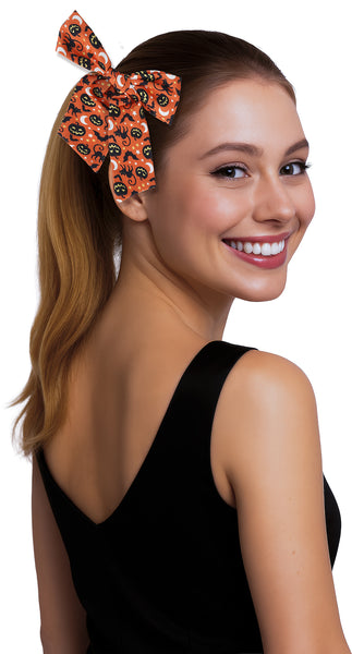 Orange Pumpkin Bow